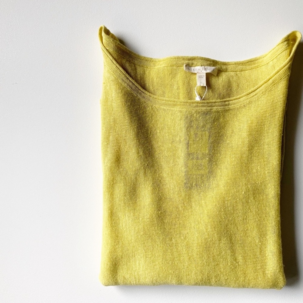 Eileen Fisher | NWT Linen Ballet Neck Top